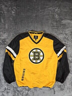 G-III Sports Boston Bruins Pullover Windbreaker Jacket Size Large NHL